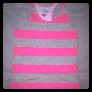 Pink & gray tank top.